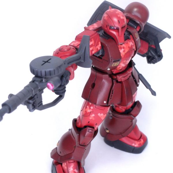 HG MS-05ザクⅠ（シャア専用）ピクセル迷彩デカール使用