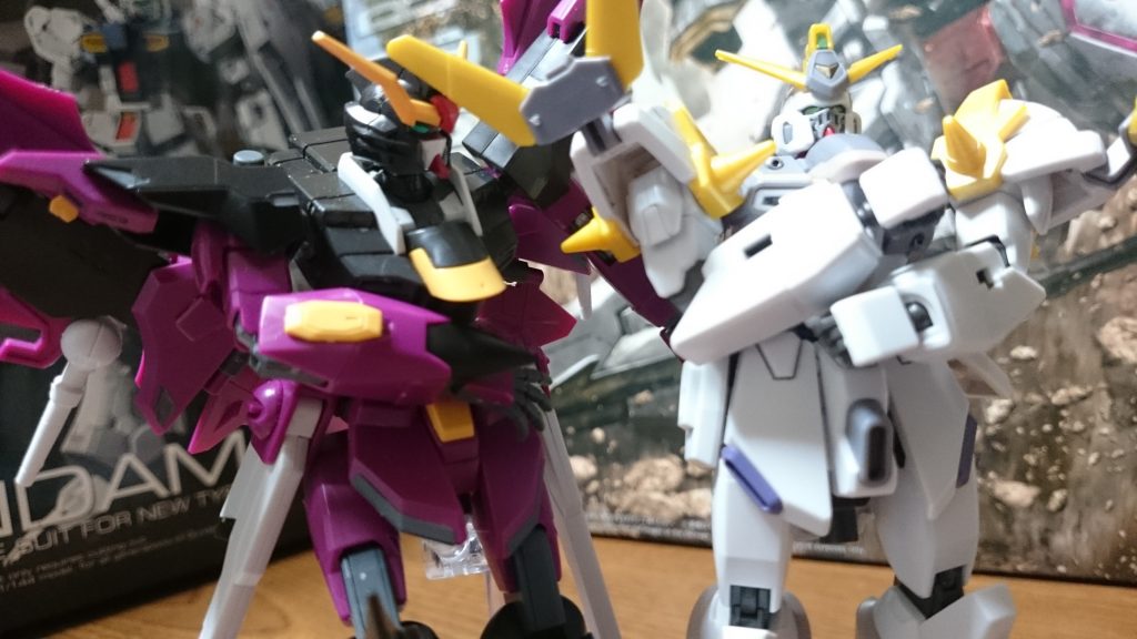 ・ストフリとインジャのベース機
あとHGCEデスティニーのベース機(未発売)もいるんスけどね。彼はこれからどうなるのやら。というか次回の大規模リハーサルにリゼ組は出るんスかねぇ