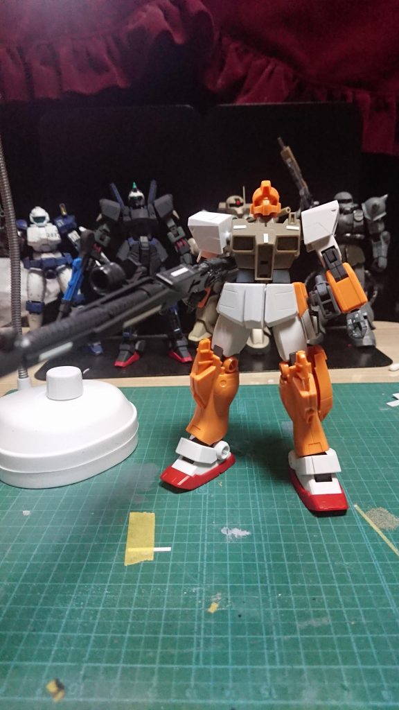 仮組。一部プラ板やスジボリでディティールアップしてます。