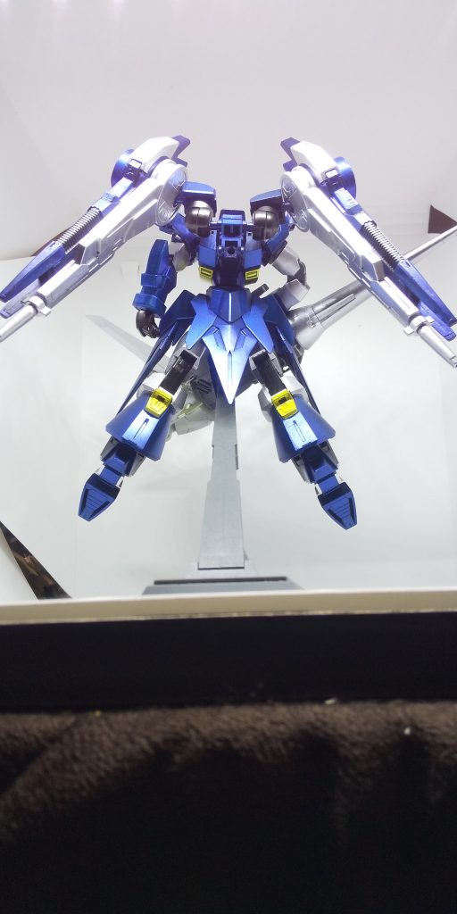 うしろすーがた。

青に銀は映えるなあなんて思って動かしたら塗膜がガリッと削られる音が響く。

ちくしょうめ。