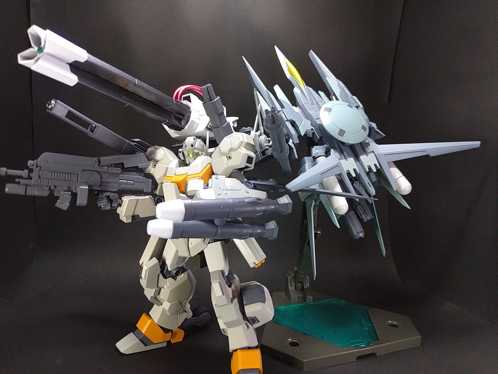 「もし、GBNをプレイするなら」5機目+α、アスガルド待望の遠距離支援機、ジェスタ･テュールと観測機ヘイムダルが完成しました。ジェスタ･テュールの主な使用キットはHGUC　ジェスタキャノンHGBD　GBN-ガードフレーム(余剰パーツ)HGBC　パワードアームズパワーダーHGBC　バインダーガンHGBC　プトレマイオスアームズビルダーズパーツ　MSグランド01M.S.G　セントリーガン　　　   ディテールカバーAヘイムダルの主な使用キットはHG　オーライザーHGCE　エールストライクガンダム(エールストライカー)HGBD　リーオーNPD(盾のみ)HGBC　ガンプラバトルアームアームズM.S.G　プロペラントタンク(丸)