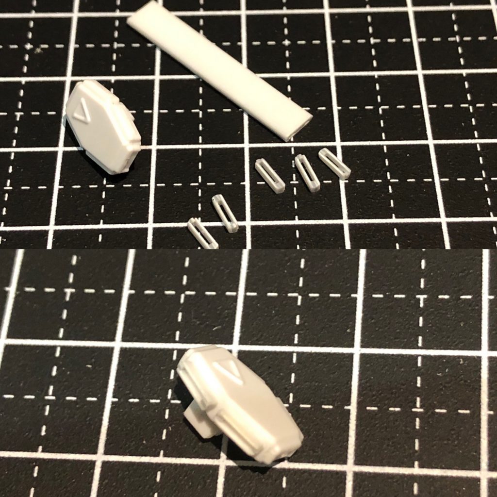 一部のディテールはプラ板で再現しています。