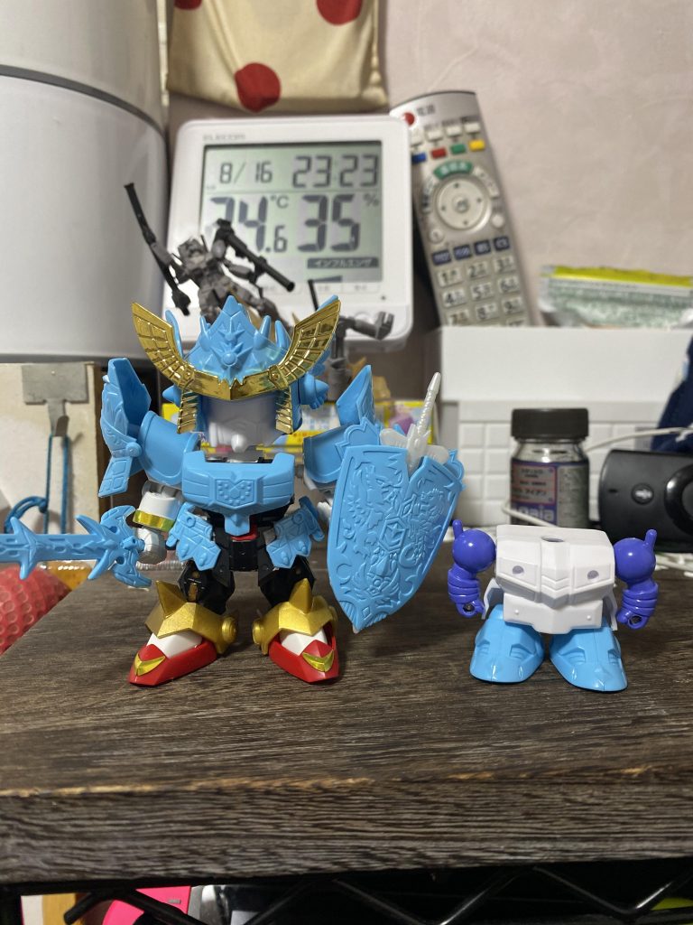 仮組みの時点で体型がこんなに違くなりました