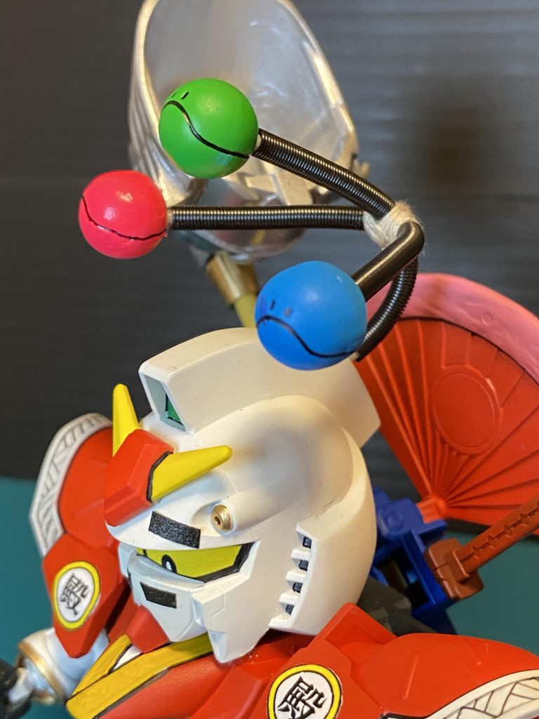 パワーアップ形態も作りたいなと。装具は今後考えるとして、とりあえず丁髷はキングギドラ的な感じで。