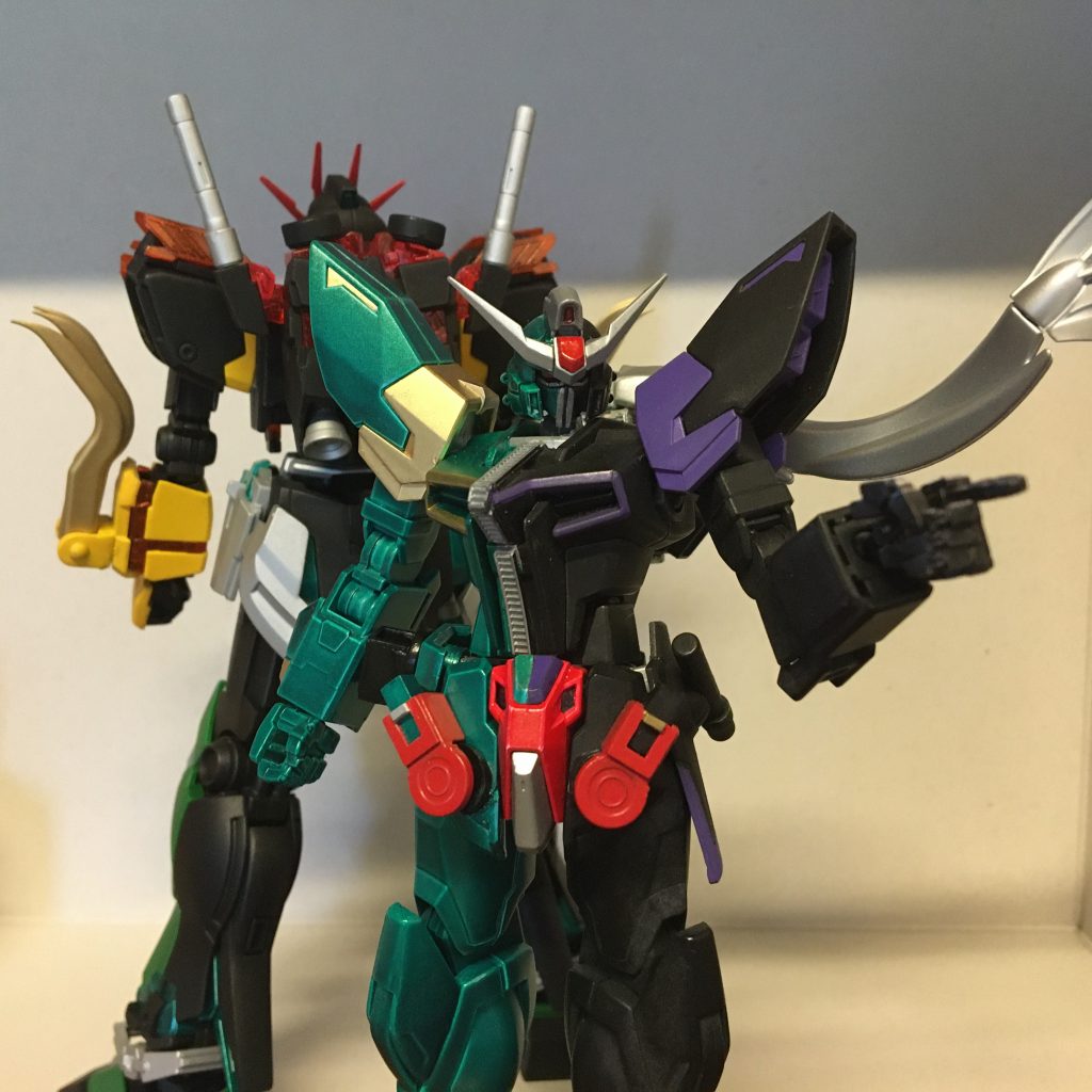 製作写真はもう消してありませんでした💦が、次回のライダーガンプラとの写真を写してたのでこちらにあげます。