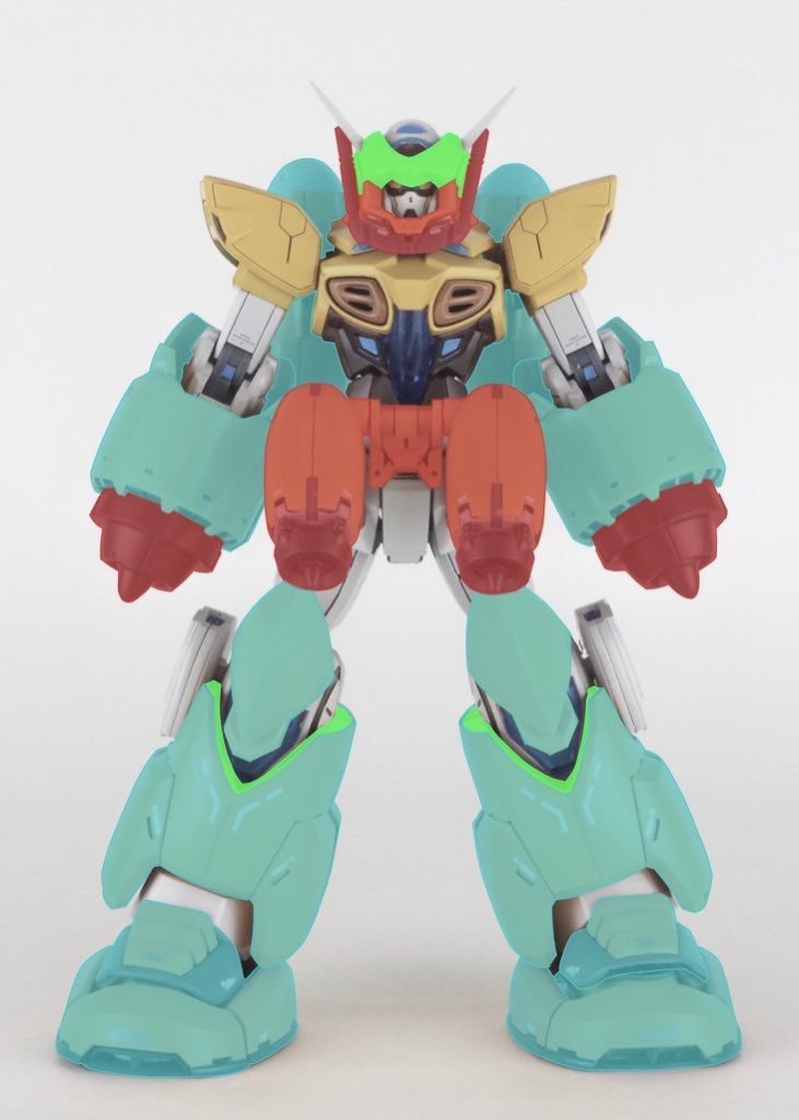 HG Gセルフをベースとして、以下のキットをミキシングして製作しました。
ブルー部分
・RG シャア専用ズゴック
レッド部分
・30mm ポルタノヴァ(水中仕様)[パープル]
グリーン部分
・パテによる造形パーツ
その他
・MG ジンクス×2