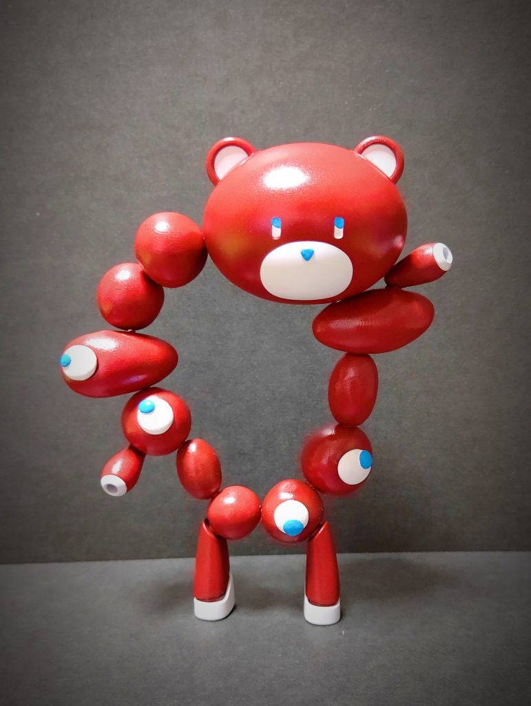 パテと針金で繋げて作った簡単仕上げですが、ぐねぐね動かせていのちの輝きを感じます(ФωФ)