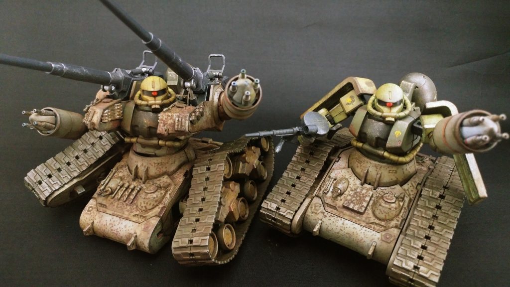 先行製作したザクタンクと揃って鹵獲現地改修ザクタンク•*¨*•.¸¸☆*･ﾟ