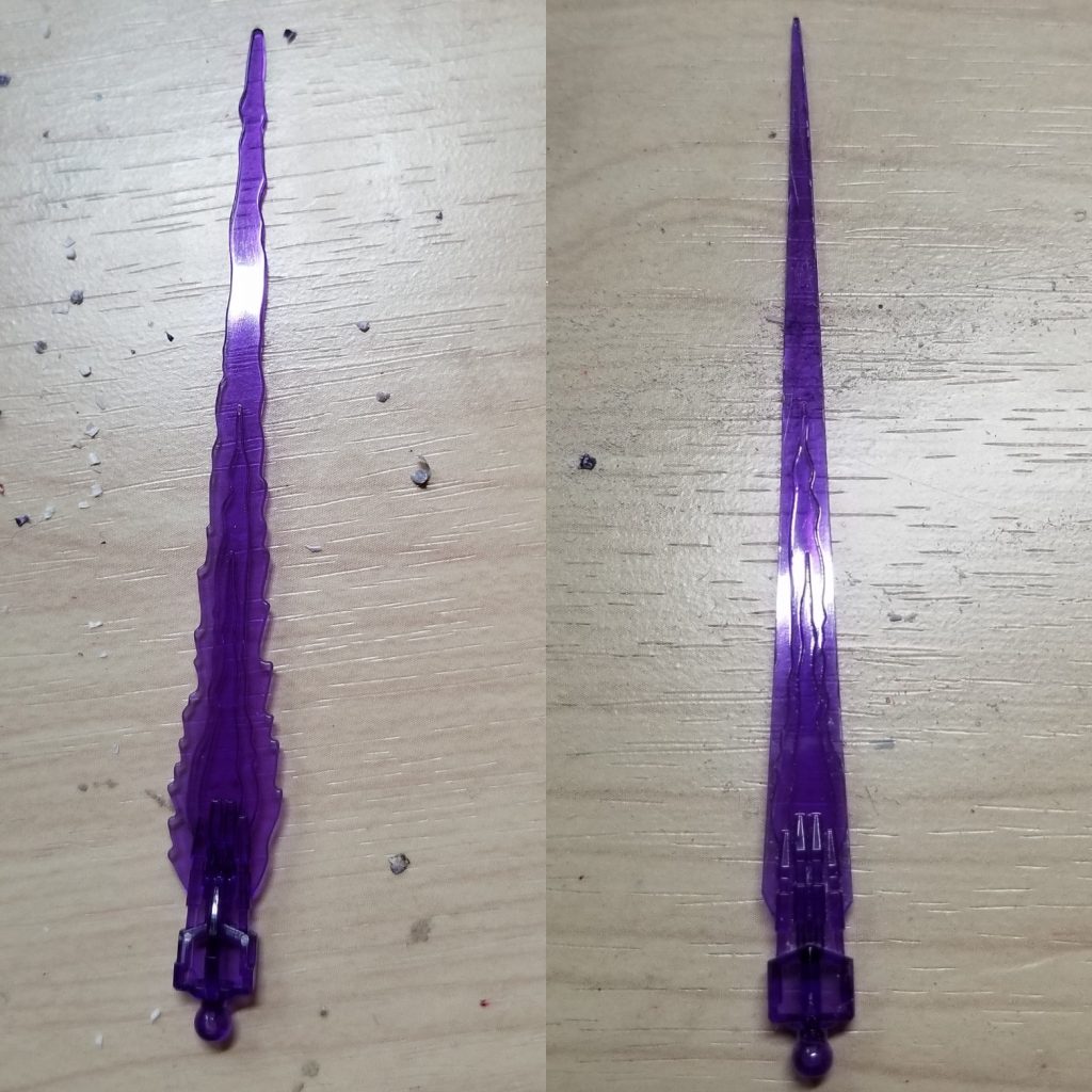 エクスカリバー。両側を削って剣のように。