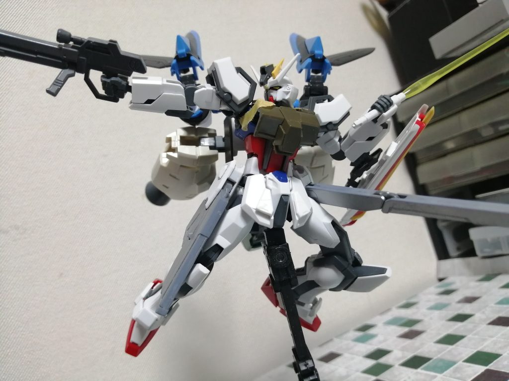 ざっくり組み合わせ段階。この画像だとしっかりストライクですね。ロトの胸パーツでボリュームアップ、コレは会心のアイデアでした。これでかなり印象が変わりましたね。