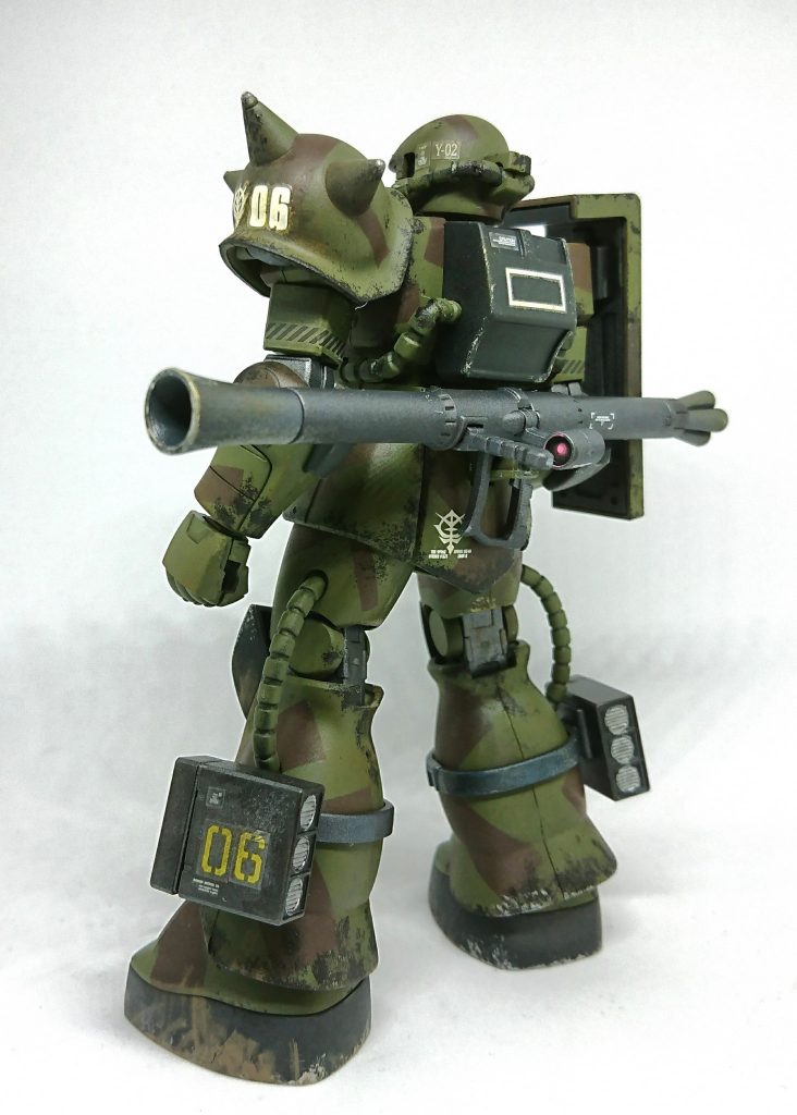 hgucザク(森林迷彩風ランナー塗装)–3枚目/制作者：@sengoku_k1