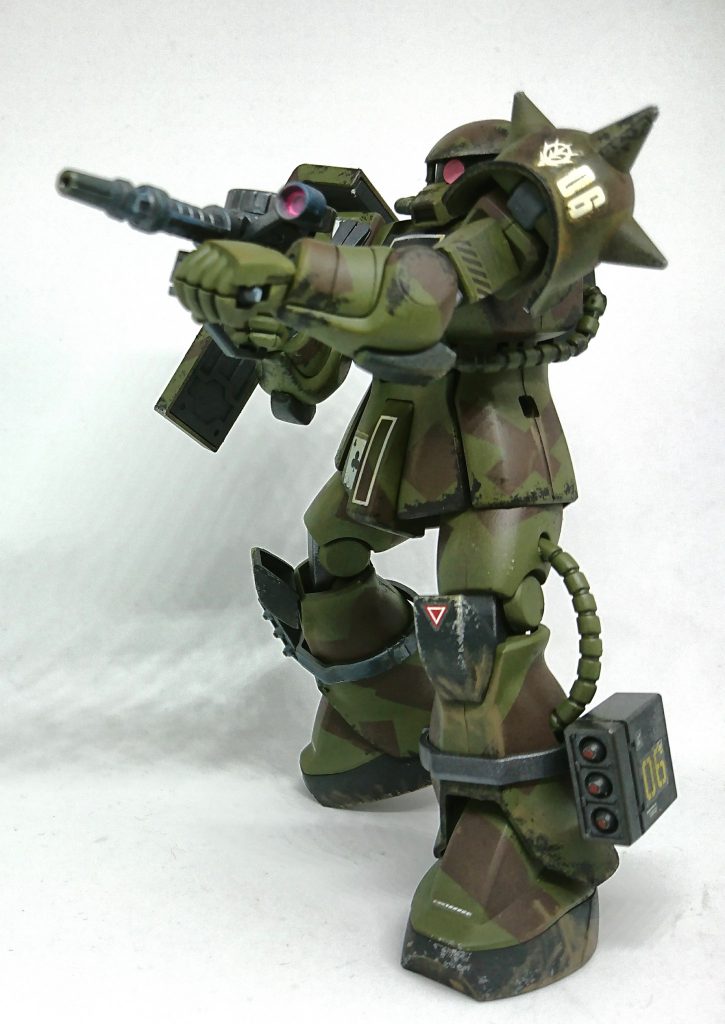 hgucザク(森林迷彩風ランナー塗装)–5枚目/制作者：@sengoku_k1
