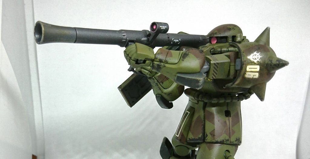 hgucザク(森林迷彩風ランナー塗装)–6枚目/制作者：@sengoku_k1