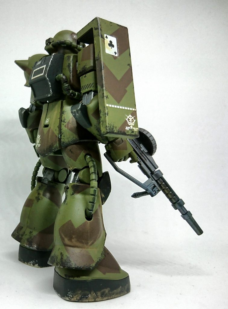 hgucザク(森林迷彩風ランナー塗装)–4枚目/制作者：@sengoku_k1