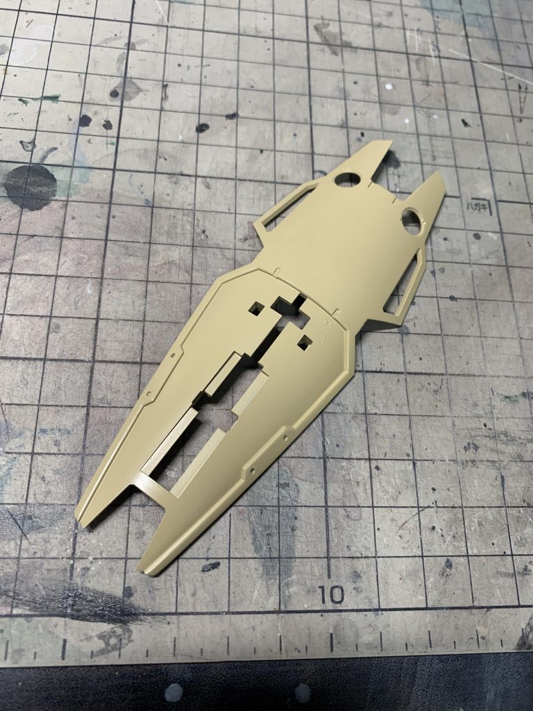 薄茶は乾燥するとトーンが暗くなる。これは失敗色。このあと塗りなおした。