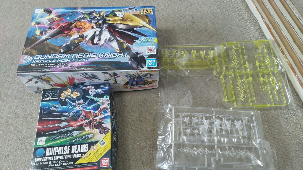 【おまけ】リライジング需要でとんでもないことになりそうなイージスナイト。こちらが絶対確保しなければならない理由はこの写真だけでお分かりですね。「エピローグ」で。あと･･･ガンプラの民を殲滅せんとする転売屋には気をつけろ！ジャスティス・カザミとの約束だぞ！ 