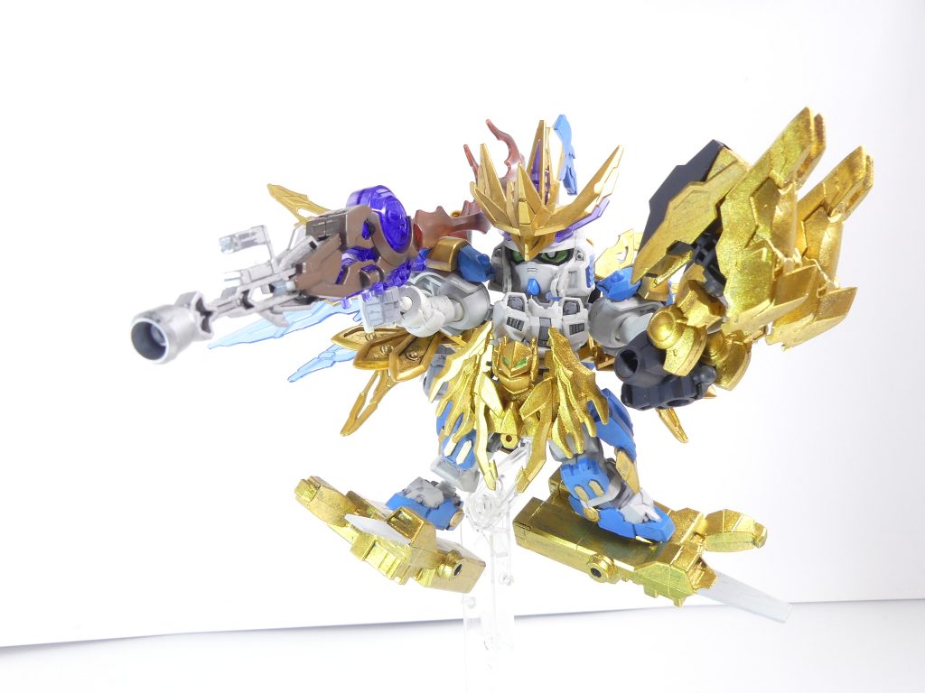 ドーバーワンド（キャノンモード）：エネルギー容量が増した結果、ドーバーガンとしての威力も増した。炎皇張飛の腰アーマーを上下逆にし、胸までかかるようにしているのがポイント。 