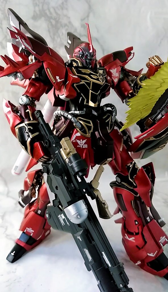 破損頭部も頑張ってエナメルダークグレイ後塗りで作りました。