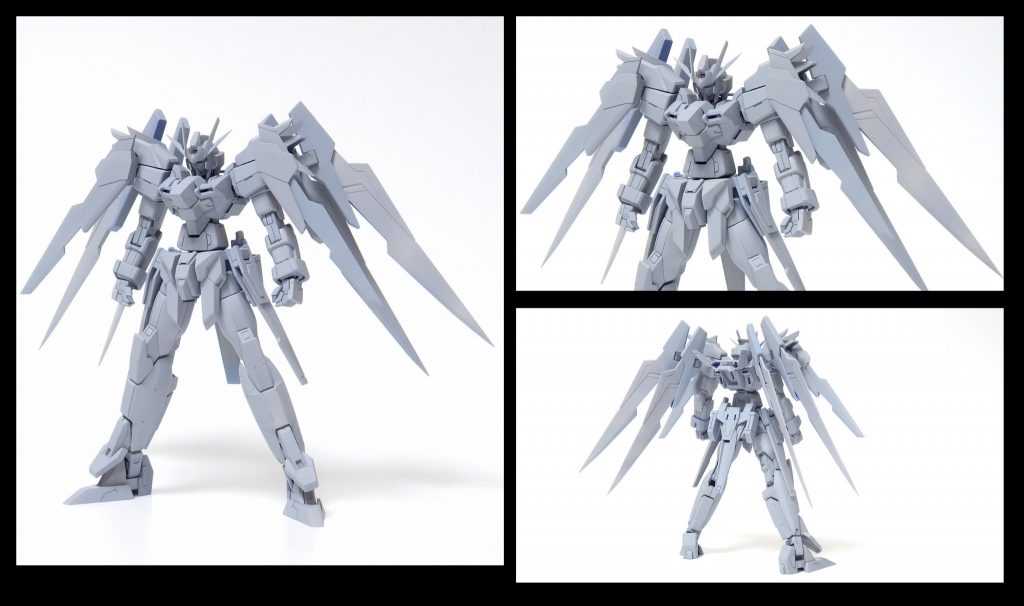 塗装前、サーフェイサーを吹いた上での画像です。