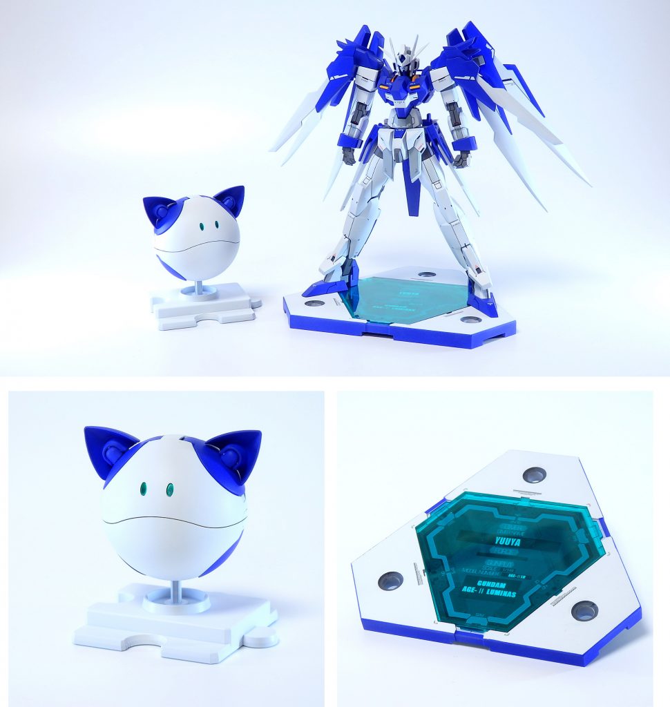 DIVER GEAR & HAROAGE-Ⅱ ルミナスと一緒に並べるためのおまけとしてダイバーギアとハロも一緒に製作しました。2つとも表面処理を丁寧に行い簡単に塗り分けを行っています。ダイバーギアは専用のシート用意しました。
以下、製作工程になります。