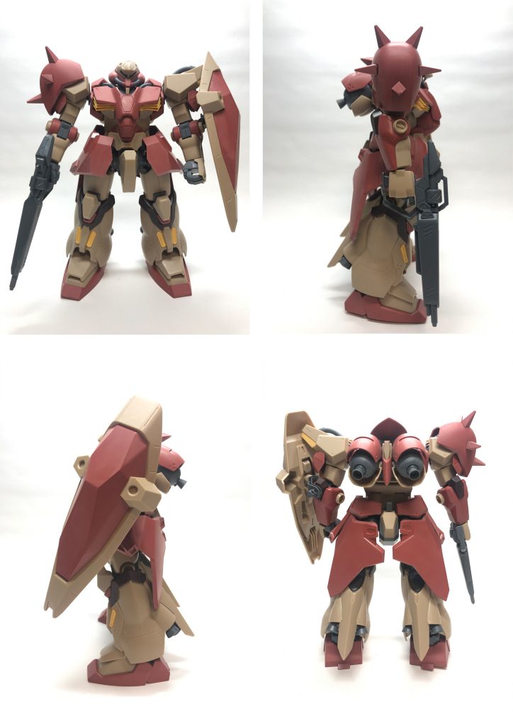 素組。HGとは思えないスケール、MSというよりはヘビー級の格闘家のようなフォルム。フロントのスカートを左右逆に取り付けてました。