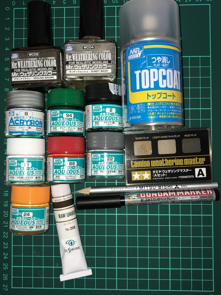 今回の塗装に使用した塗料等です。