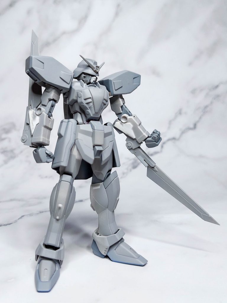 Mixing of NG 1/144 Spiegel with HGCE Force Impulse, Freedom, and GBN Base Gundam, with MS parts blades. 