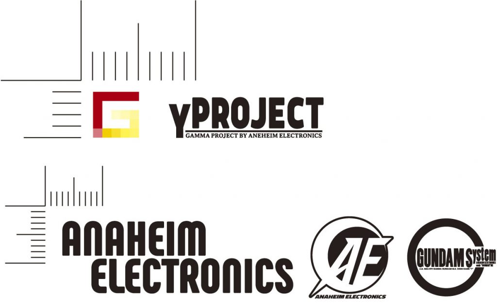 この大きめマーキングはリコーSP C250Lプリンターで自作。左側３つはそれっぽく（？）作ったオリジナルです。GUNDAM Systemロゴも一応γガンダム仕様に小さい文字を書き直しています。左上の「Ｇ」型のロゴは赤いΓ（ガンマ）と全体のＧ（ガンダム）、そして非公式にGP-00〜04に続くアナハイム「６」番目のガンダム、という意味を持たせました。 