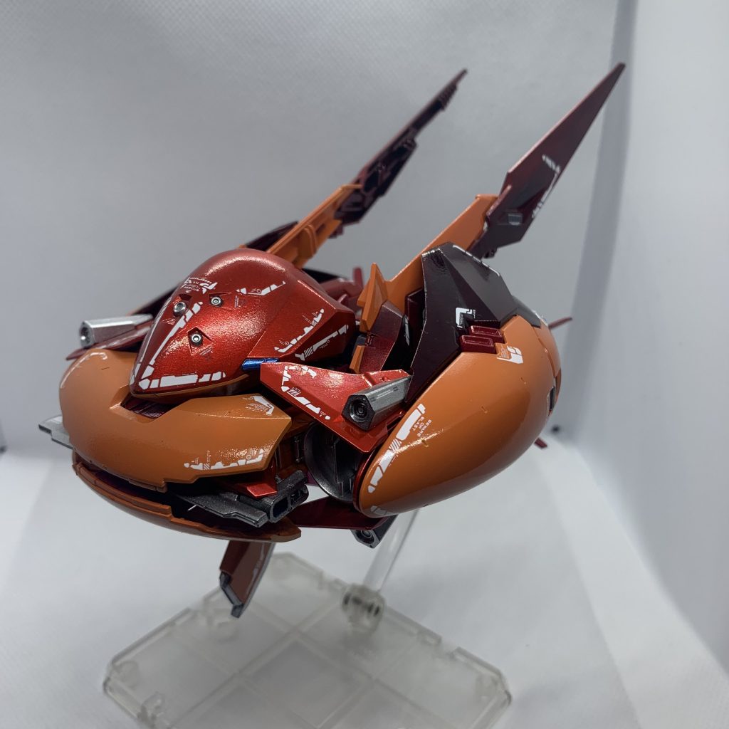 続いてMA形態。このキハールⅡ実はティターンズに駄々をこねて分けてもらったのをレース用にうちにチューニングしたのです。