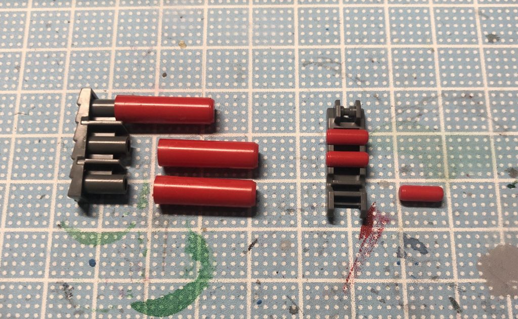 グレネードとミサイルポッドは3発1セットだったので全て1発ずつに分割