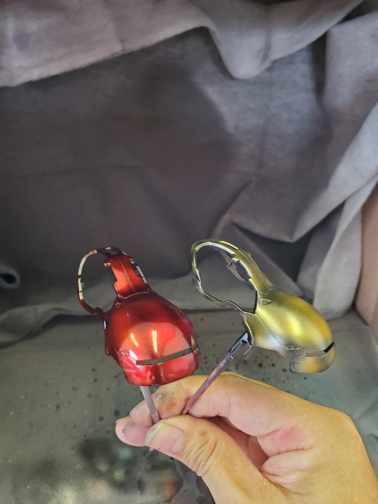 クリアレッドでキャンディ塗装