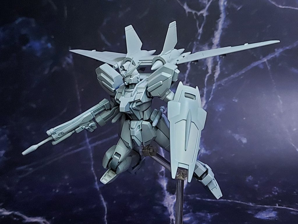 with Jet Striker Pack. I did not include multi-missile launcher as I wanted tomaintain a test unit look (like GP01)