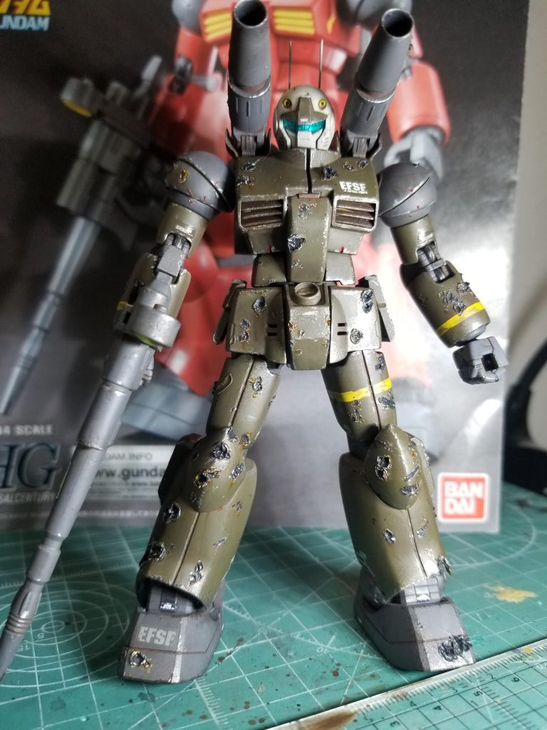 完成間近で何か物足りないと思い、ダメージ表現を【はんだごて】でやったらおかしなことに。やりすぎ？