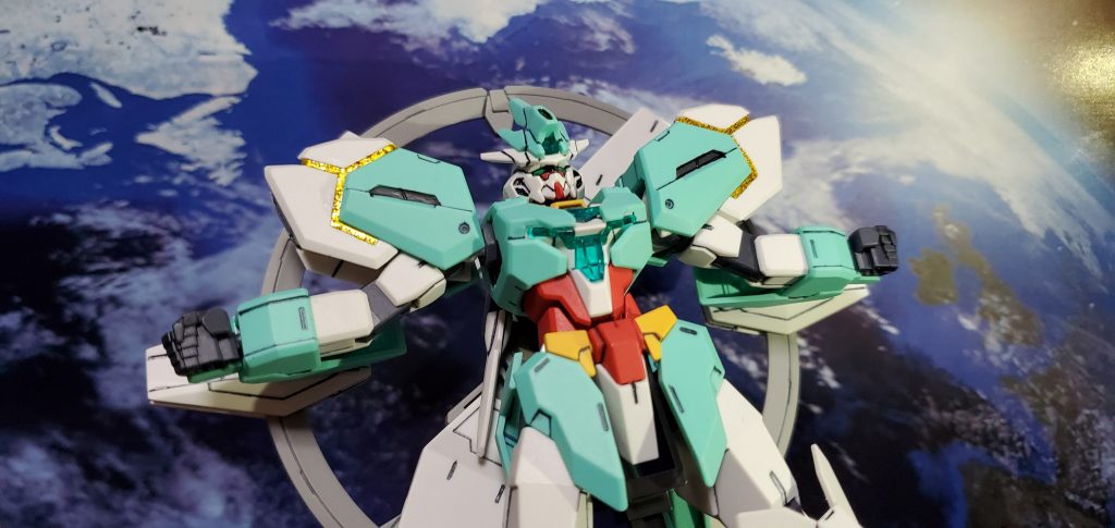 大気圏離脱のシーン。背景フリー素材を使用しています。