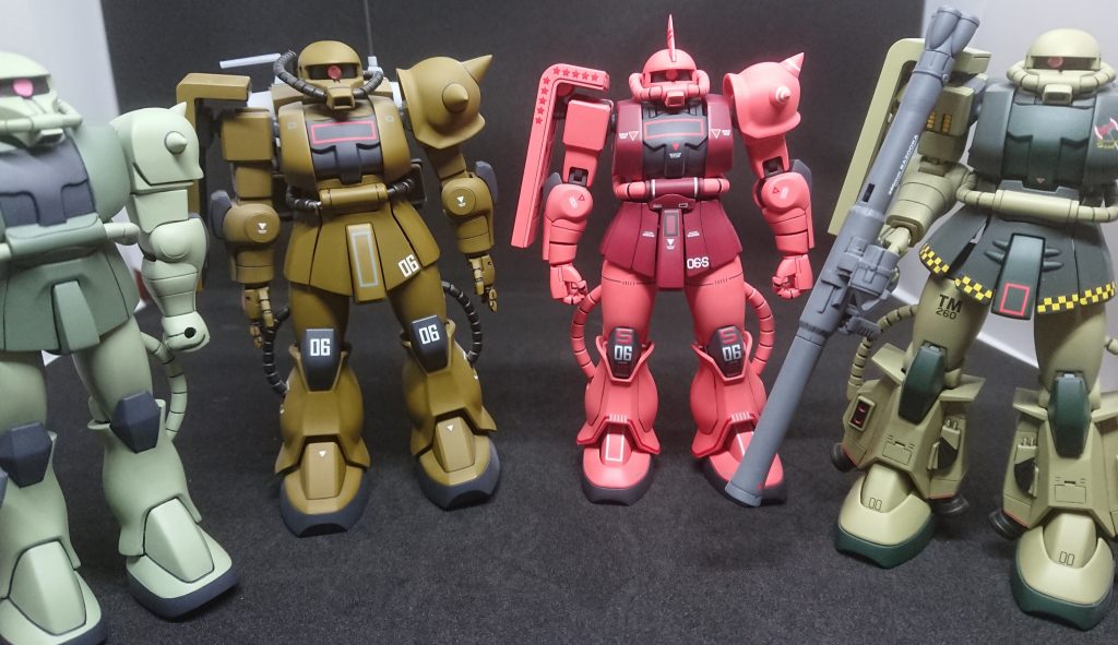 ガンプラまとめ売り ハイザック 旧ザク 量産ザク シャアザク シャアザクリバイブ HGUCシャア専用ザク リバイブ MSVマーキングバージョン｜BARA