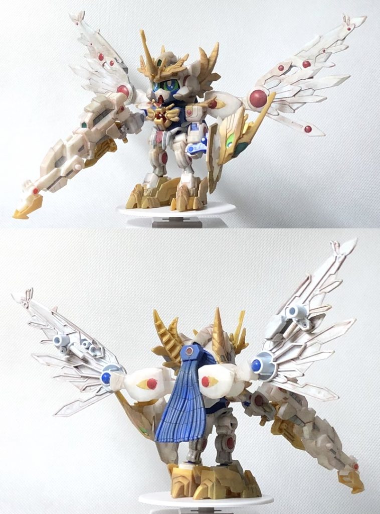 最後にトップコート(つや消し)を塗装しましたがクリアパーツは無塗装。うっかり輝きを消す……という事故もなくホッと一息。