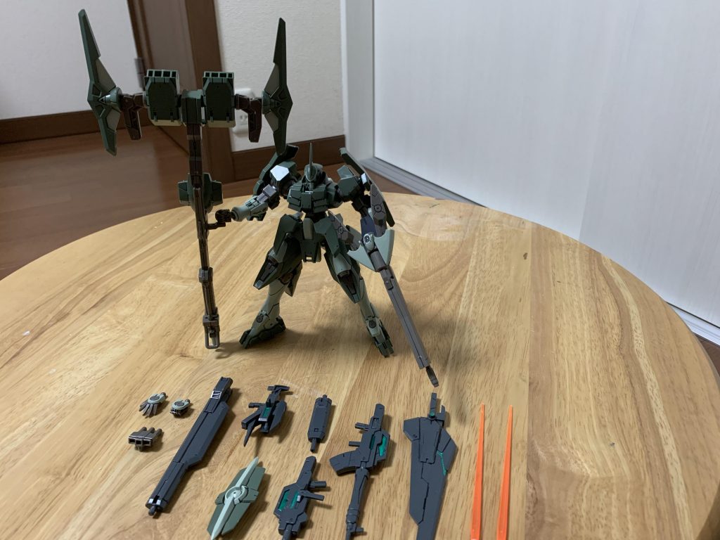 最後に全武装を並べてみました。閲覧ありがとうございました。