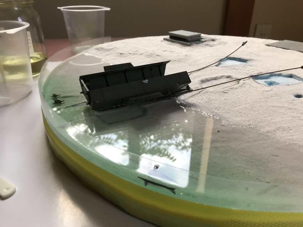 海はエポキシレジンを流し込み