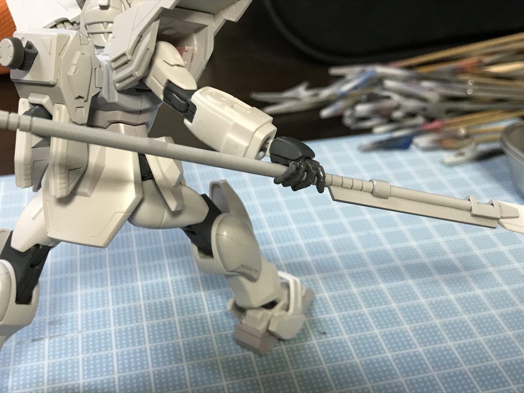 ナギナタもスクラッチ斜め持ち手は平手を加工