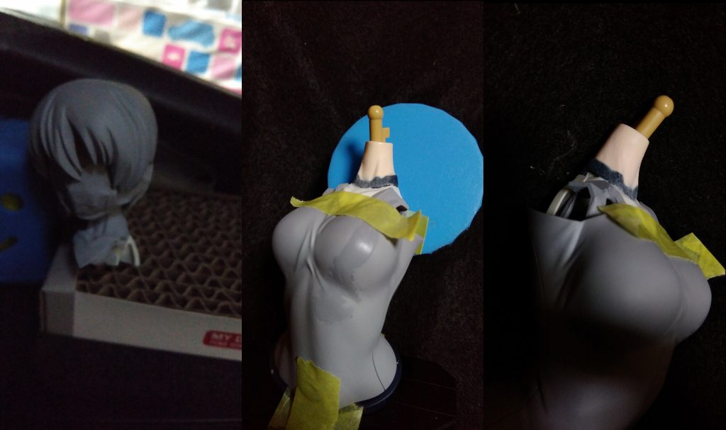 首や鎖骨周りを加工。