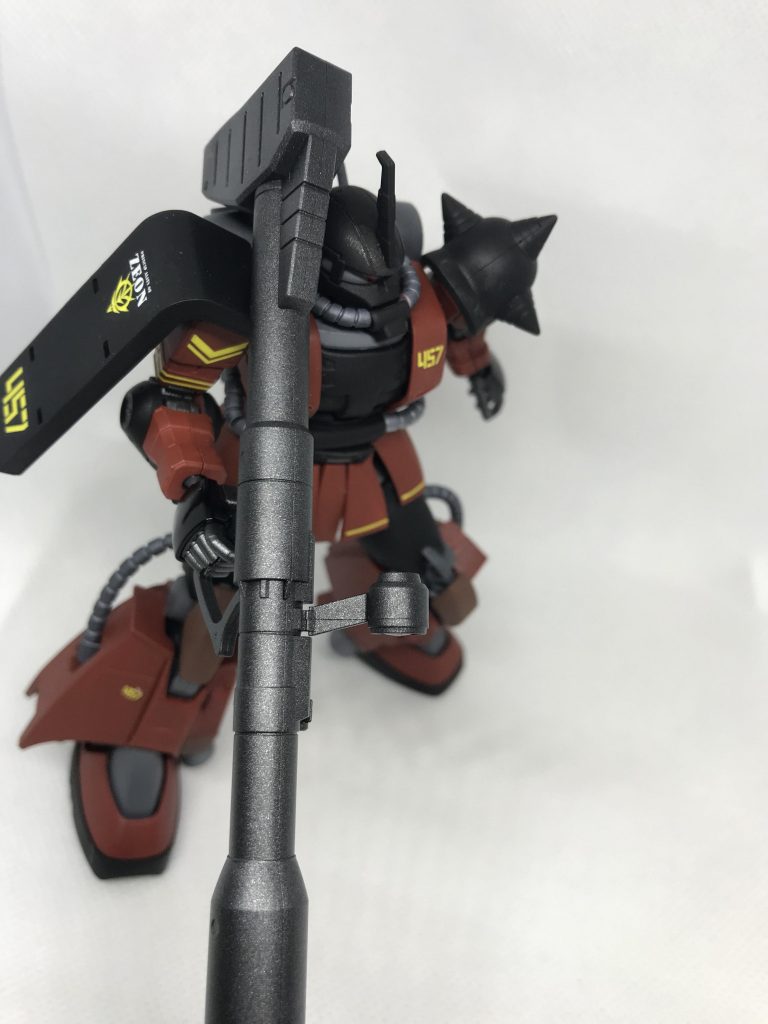 なかなか特徴的なカラーリングですが、黄色いデカールがいい仕事してます。色は主にダルレッド、ブラウン、マットブラック、ブライトガンメタル等です。