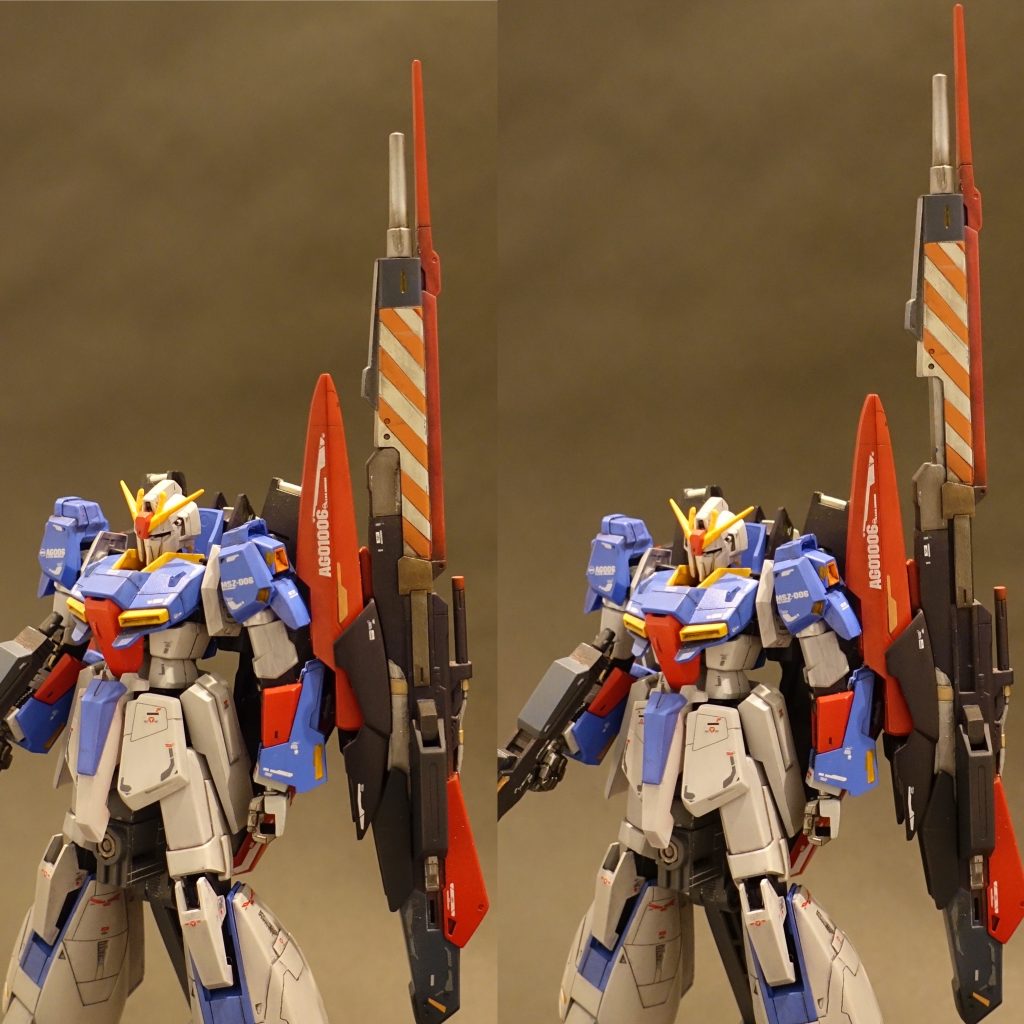 ハイメガランチャーに警戒識別マーキング塗装しました。