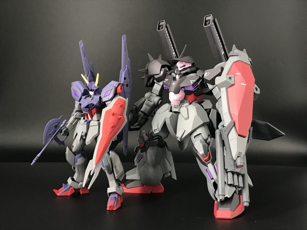 前に作ったエルドラメッサーとパシャリエルドラウィンダムのアニメの画像見ながらメッサーを塗装したはずですけどメインカラーが黒過ぎましたね〜