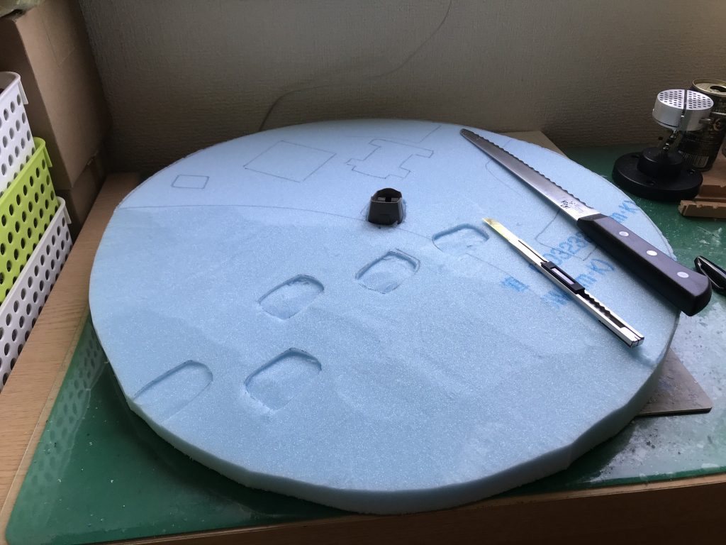 ジオラマベースはスタイロフォーム を使用