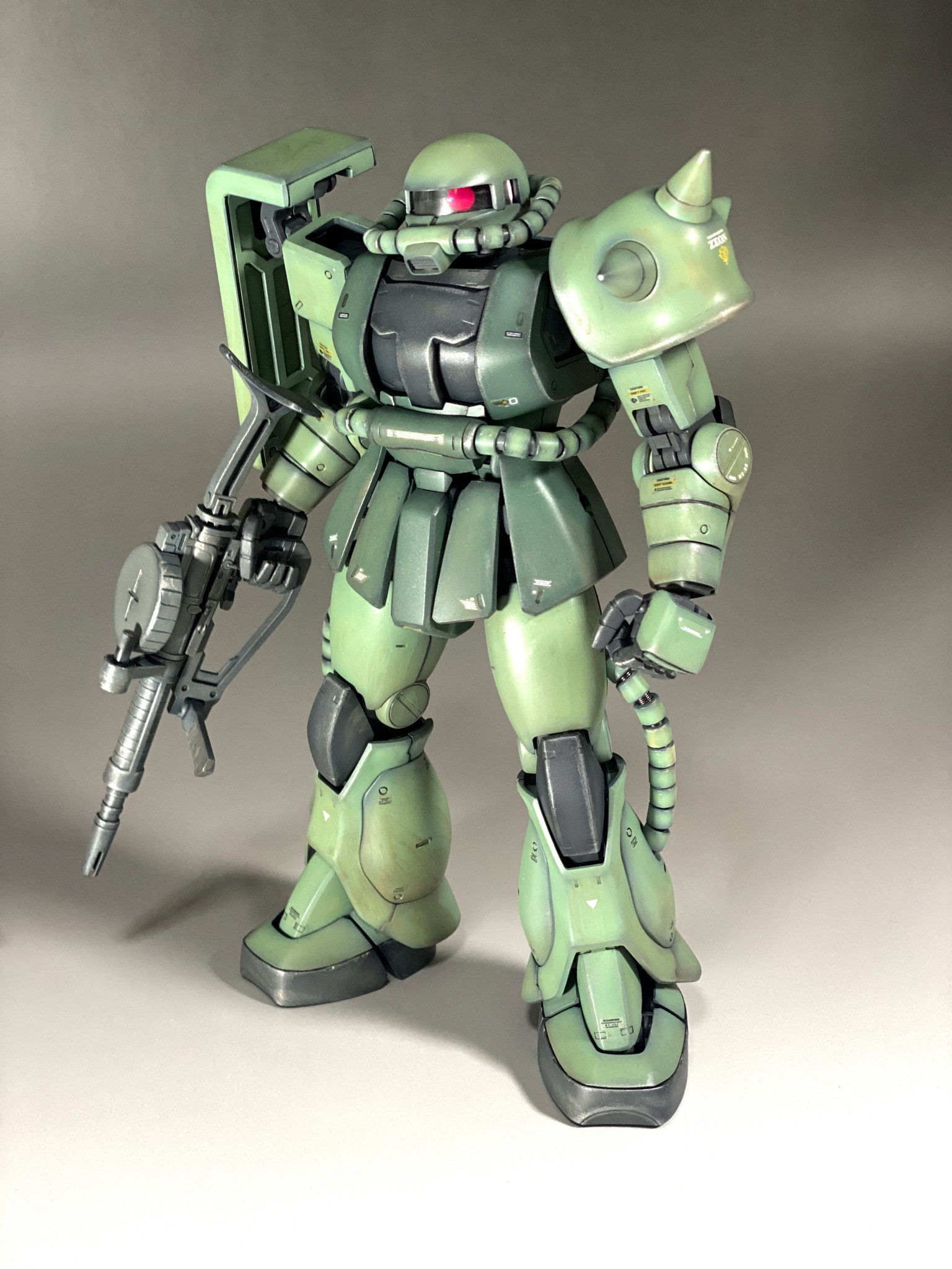 Mgザク Ver2 0 調色オンリー ウェザリングに挑戦しました あーるぅさんのガンプラ作品 Gunsta ガンスタ