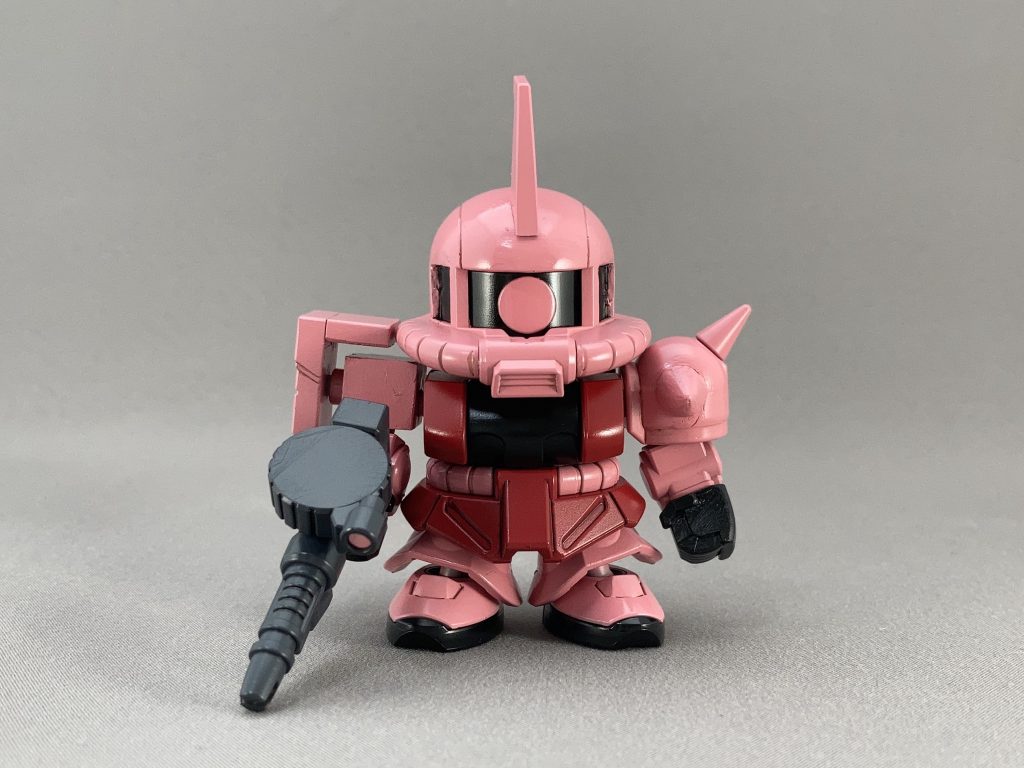 合体は省略し、余計なピンを切り取り、肉抜き埋めをしました。全身ABSでプラ板がうまくつかなかったので、ランナータグを使いました。