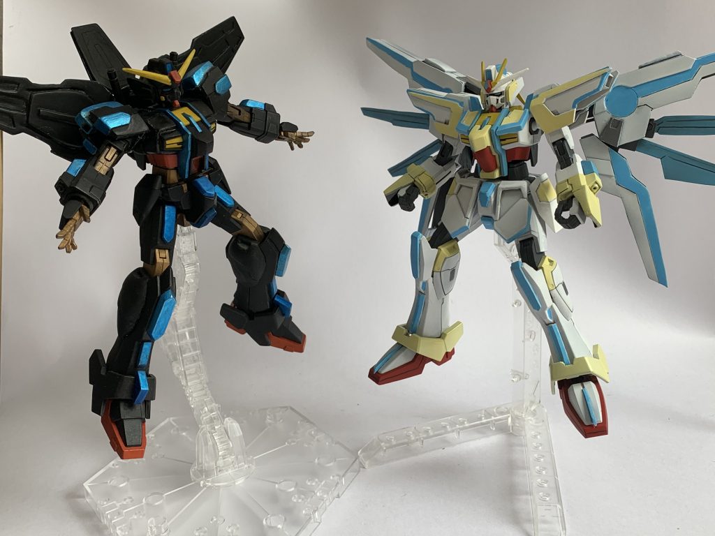 ここからはAXEと並べて原作再現。ガンダムEXAVS 7巻片手にご覧ください!