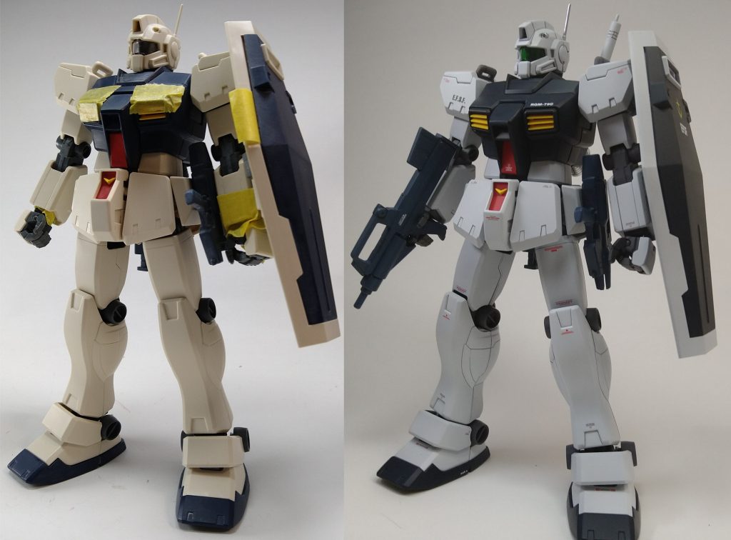 塗装前と塗装後