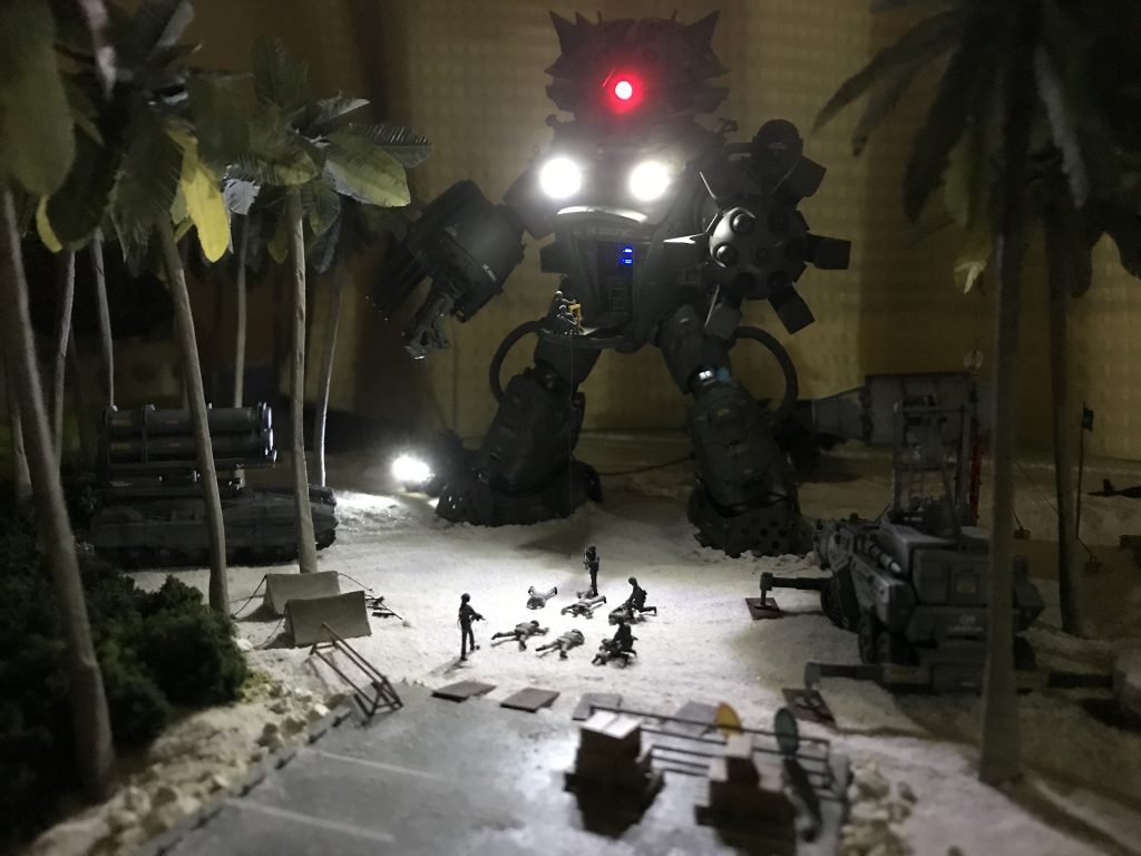 LEDにより胸部サーチライト点灯