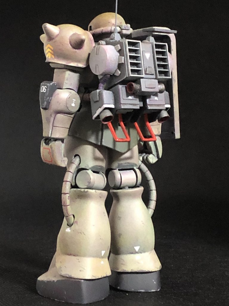 HGUC 1/144 ザク マインレイヤー 全塗装　完成品 1/144 MS-06 ザク（マインレイヤー）旧キット 再塗装 完了 : DNF